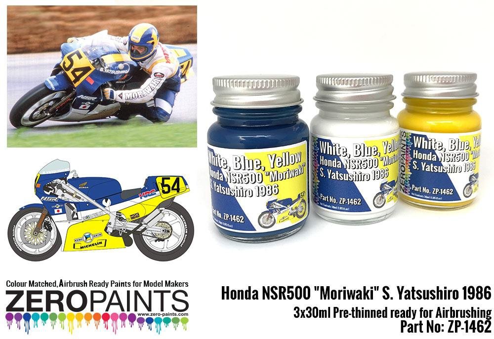 Zero Paints ZP-1462 Honda NSR500 &amp;quot;Moriwaki&amp;quot; S. Yatsushiro 1986 Paints 3x30ml