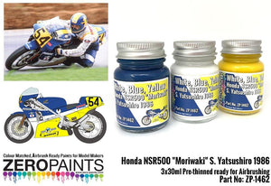 Zero Paints ZP-1462 Honda NSR500 &amp;quot;Moriwaki&amp;quot; S. Yatsushiro 1986 Paints 3x30ml