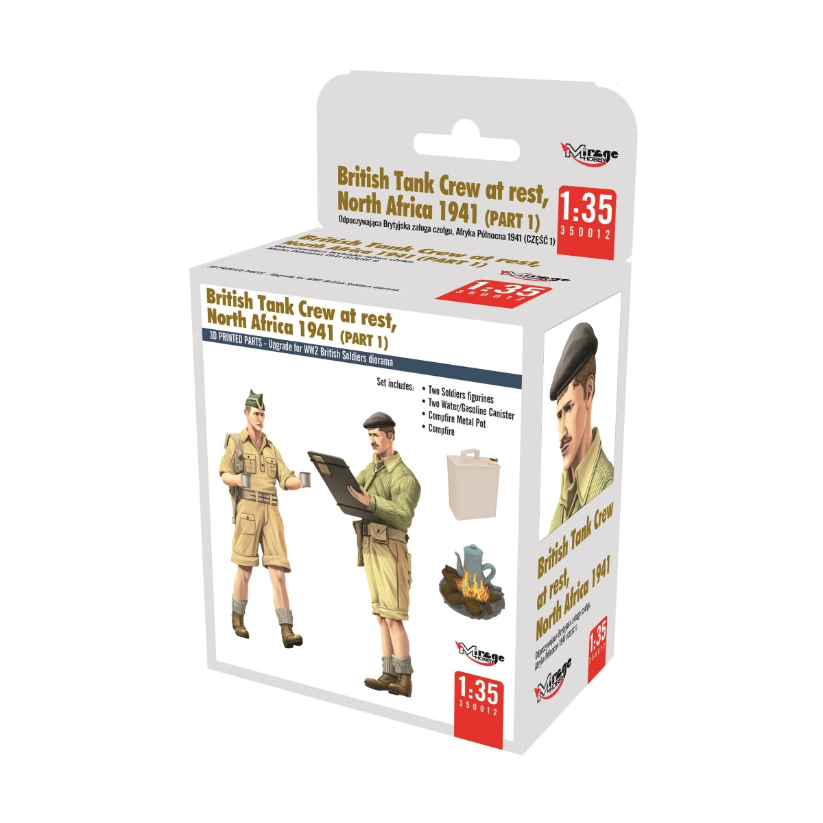 Mirage Hobby 350012 British Tank Crew at Rest, North Africa 1941 (Part I) 1/35 – image 2