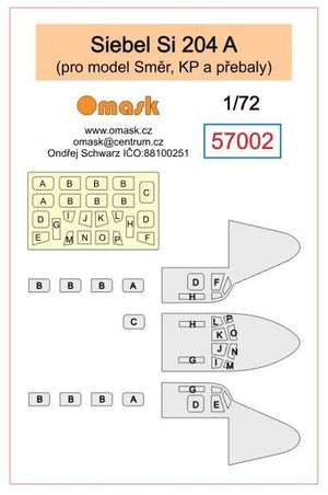 Omask 57002 Siebel Si 204 A (Smer, KP a prebaly) 1/72 – zdjęcie 2