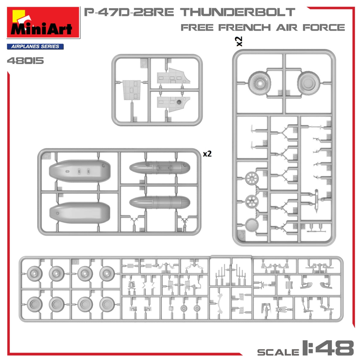 MiniArt 48015 P-47D-28RE THUNDERBOLT. GRATUIT FORCE AÉRIENNE FRANÇAISE 1/48 – image 7