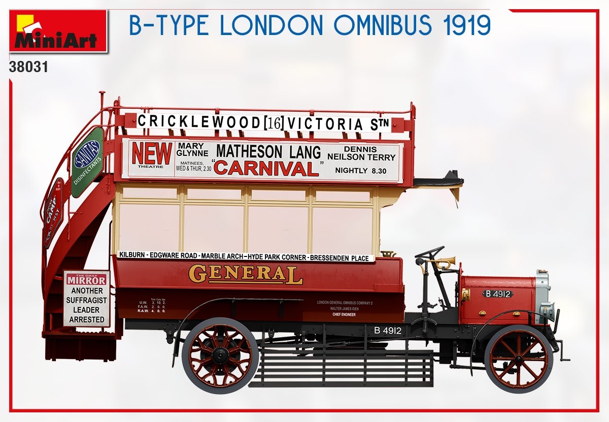 MiniArt 38031 B-TYPE LONDON OMNIBUS 1919 1/35 – zdjęcie 10