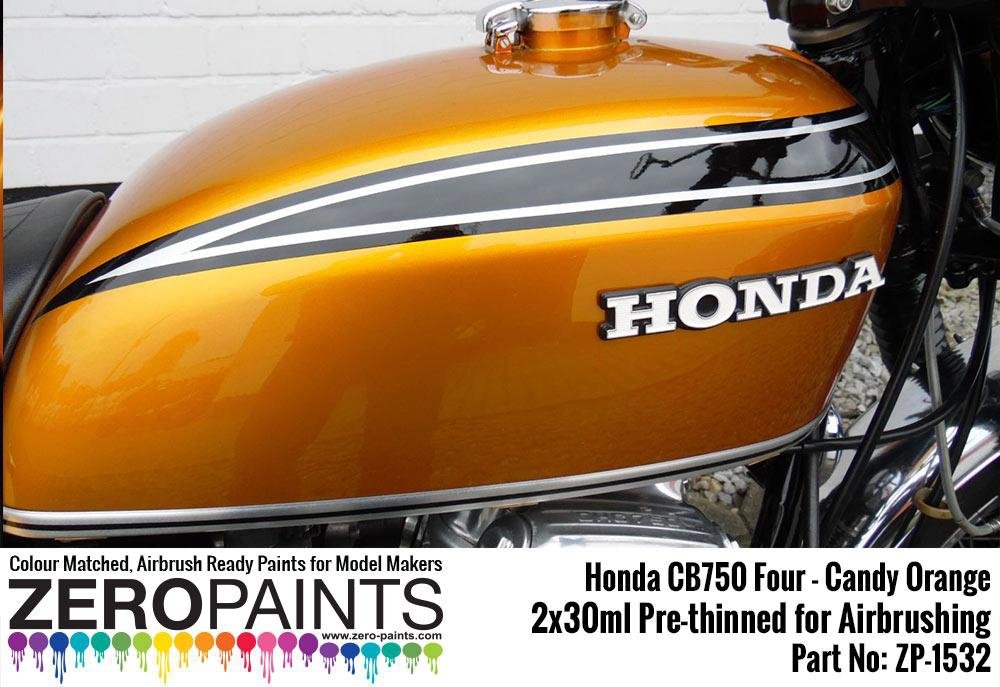 Zero Paints ZP-1532 Honda CB750 Four - Candy Orange Paint Set 2x30ml – zdjęcie 2