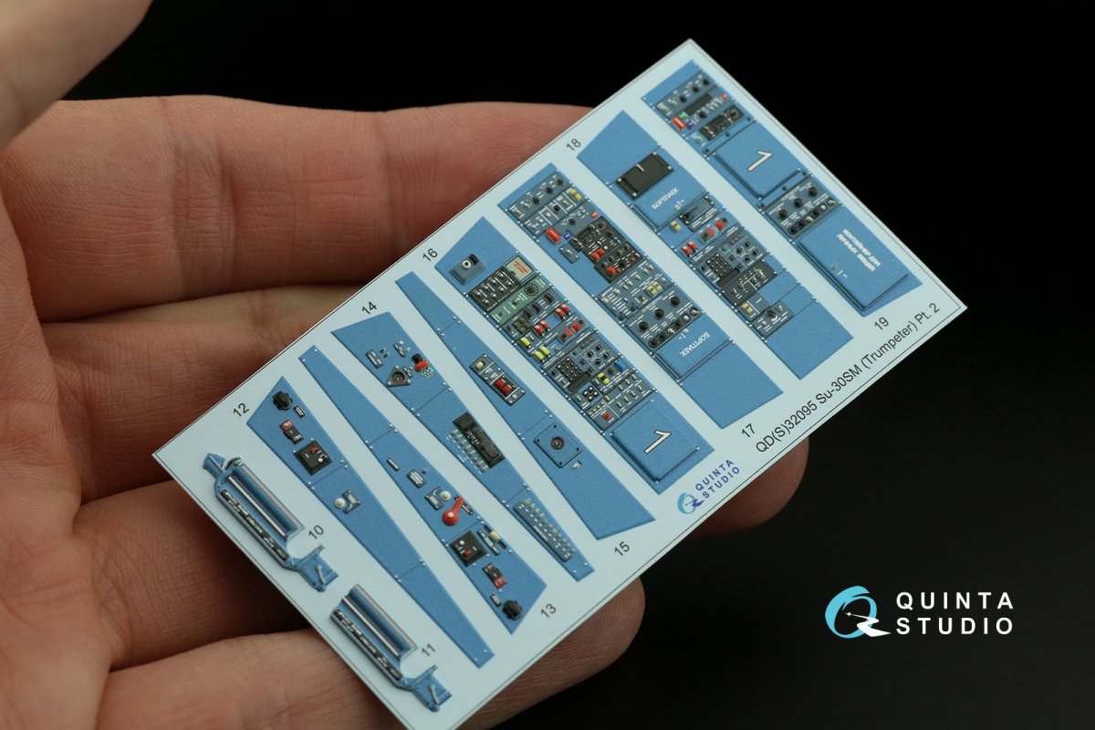 Quinta Studio QDS-32095 Su-30SM 3D-Printed &amp;amp; coloured Interior on decal paper (conversion for Trumpeter Su-30MKK) (Small version) 1/32 – zdjęcie 13