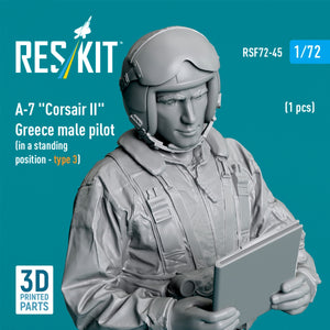 RESKIT RSF72-0045 A-7 "Corsair II" Greece male pilot (in a standing position - type 3) (1 pcs) (3D Printed) 1/72