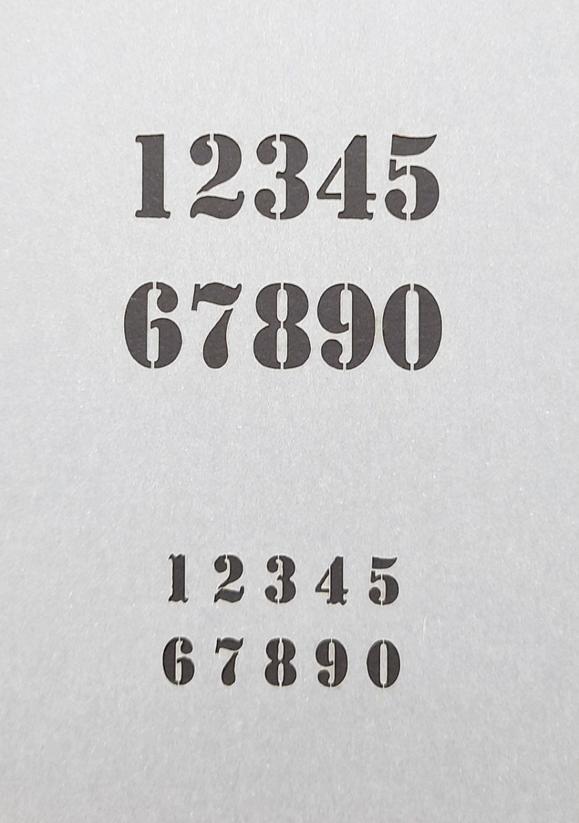 RT-Diorama 35603 Airbrush Stencil: Basic numbers 1/35 – zdjęcie 2