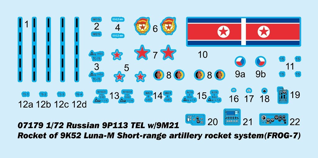 Trumpeter 07179 Russian 9P113 TEL w/9M21 Rocket of 9K52 Luna-M Frog-7 tactical rocket 1/72 – image 3