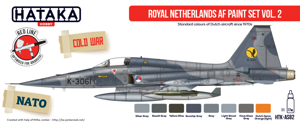Hataka HTK-AS82 Royal Netherlands AF paint set vol. 2 8x17 – image 2