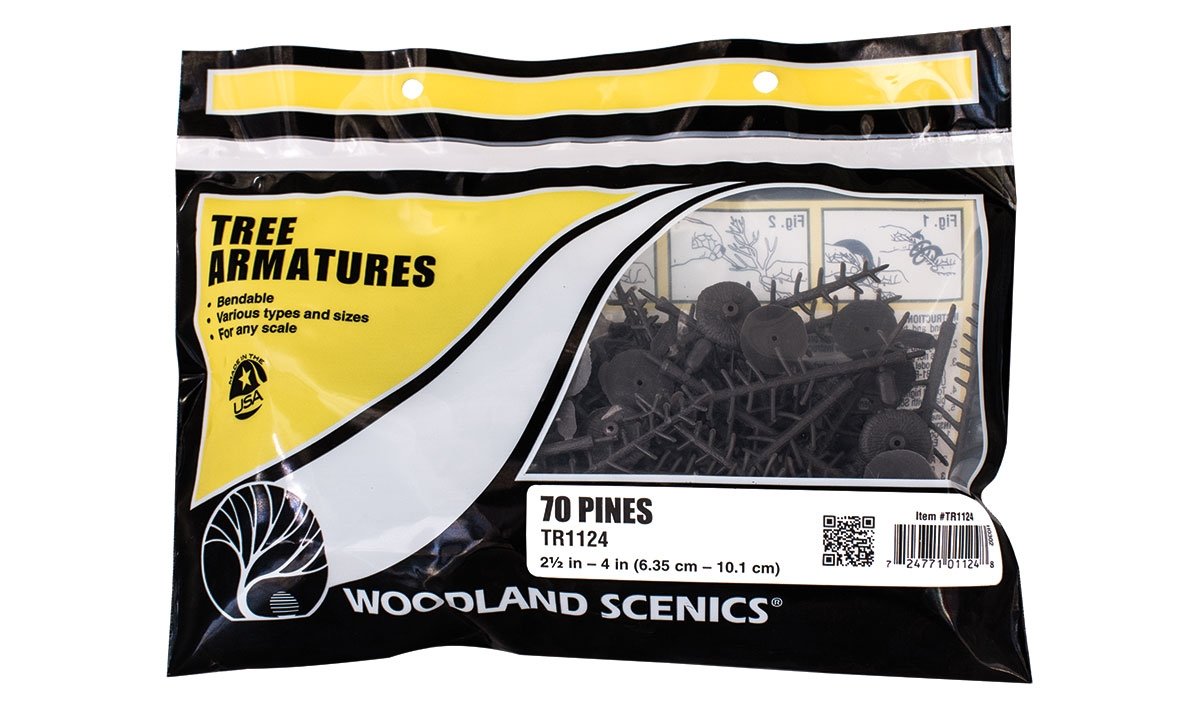 Woodland Scenic WTR1124 Pnie drzew 6,5-10 cm - 70 szt. – zdjęcie 2