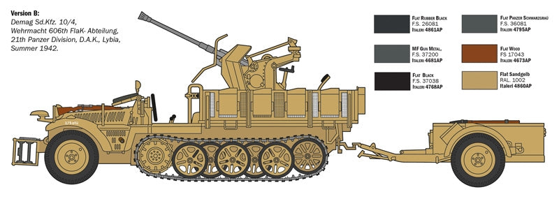 Italeri 6395 SD.KFZ.10/4 with FLAK 30 and crew 1/35 – image 5