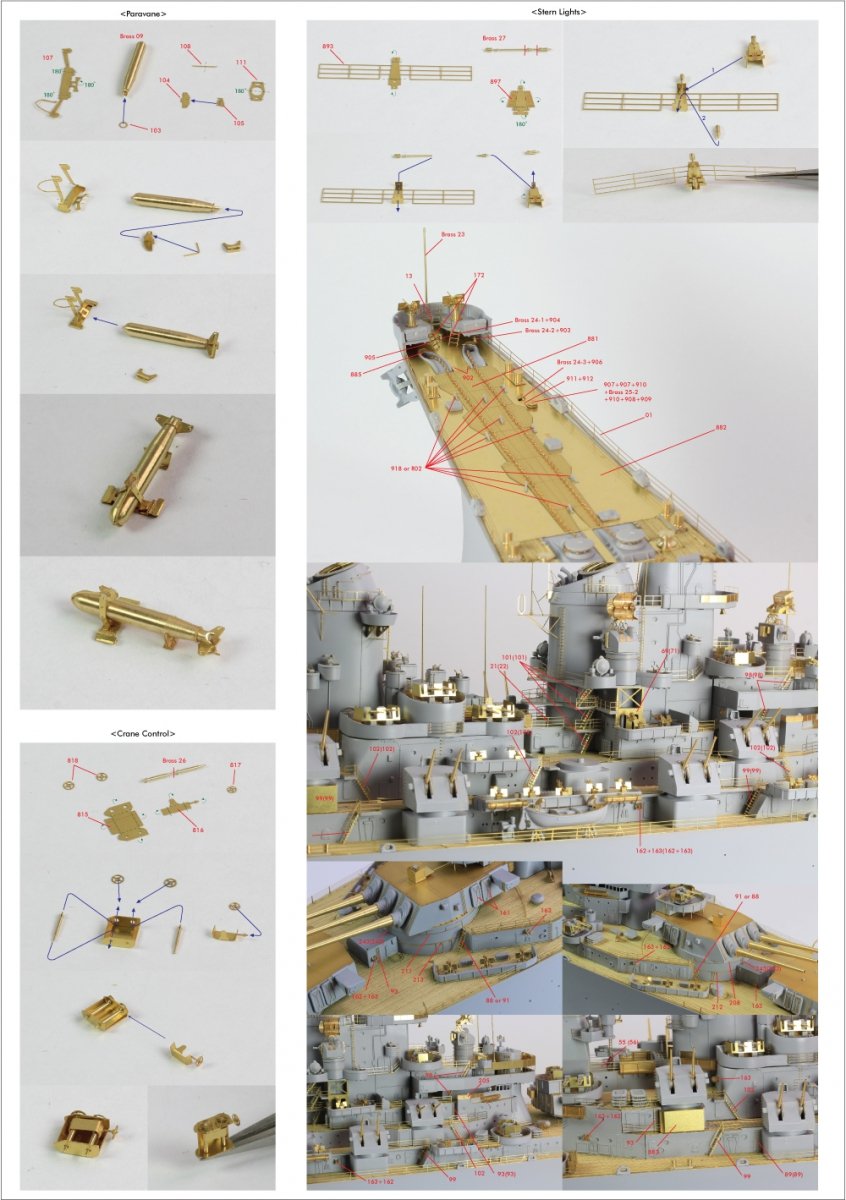 Pontos 22002F1 USS BB-63 Missouri 1945 Detail Up Set (Without wooden deck) 1/200 – zdjęcie 27
