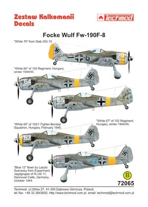 Techmod 72065 - Focke-Wulf Fw 190F-8 1/72 – zdjęcie 2
