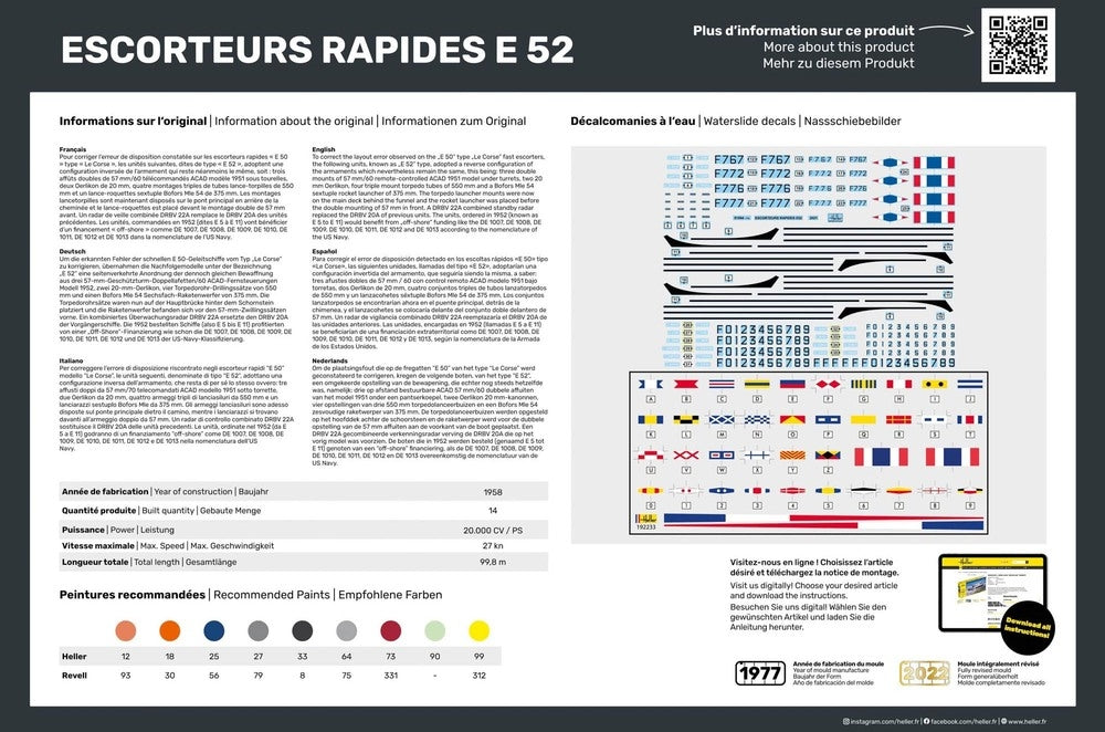 Heller 57094 Escorteurs Rapides E 52 Starter Kit 1/400 – zdjęcie 3