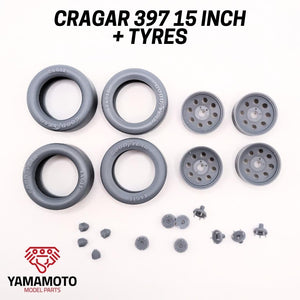 Yamamoto YMPRIM15 Cragar 397 15&amp;quot; + Tyres Prokit! 1/24 – zdjęcie 2