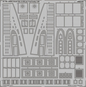 Eduard 53195 DKM U-boat VIIc U-552 pt.3 hull body TRUMPETER 1/48