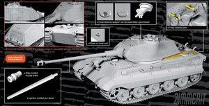 Dragon 6848 Sd.Kfz.182 Kingtiger Porsche Turret w/Zimmerit 1/35 – zdjęcie 4