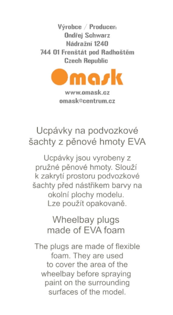 Omask X7209 Bf 109 E-4/E-7 O-Max Set (for Special Hobby / Eduard) (masks and EVA wheel bay plugs) 1/72
