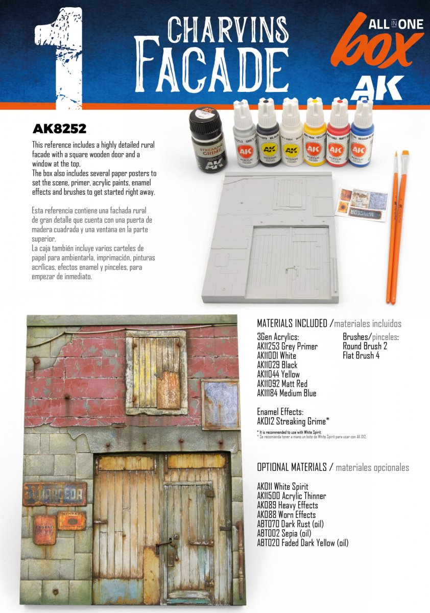 AK Interactive AK8252 ALL IN ONE SET -BOX 1 – CHARVINS FACADE – zdjęcie 3