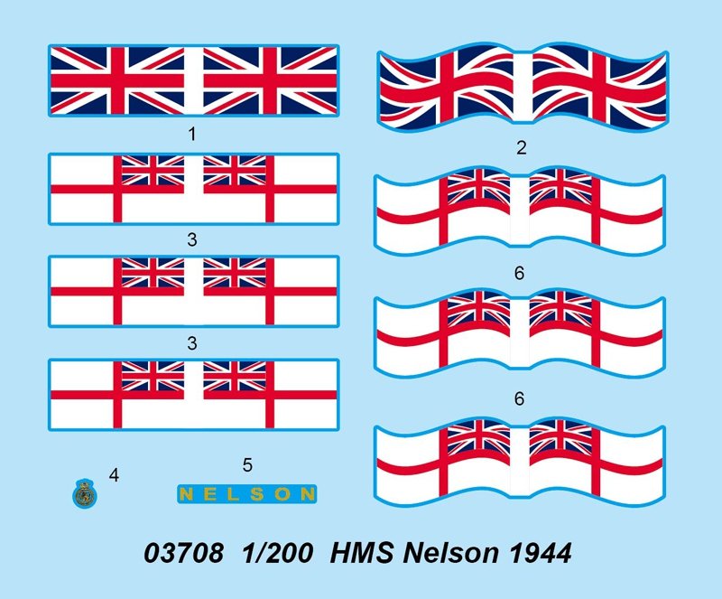 Trumpeter 03708 HMS Nelson 1944 1/200 – image 6