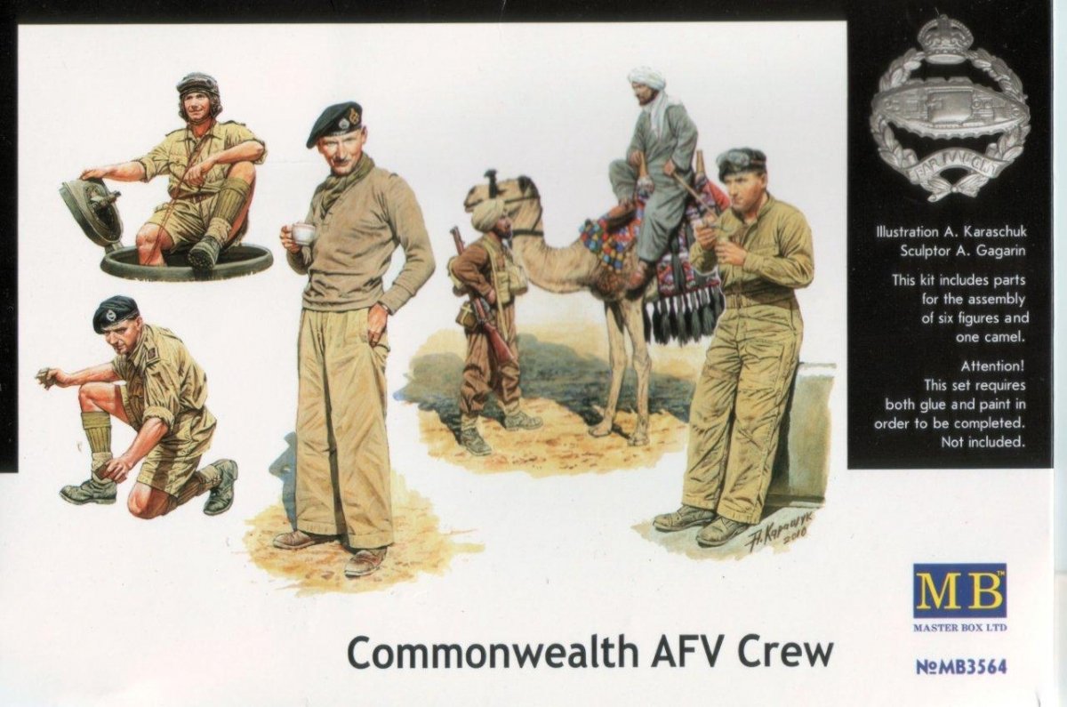 Master Box 3564 Commonwealth AFV Crew Noth Africa 1942-1943 1/35