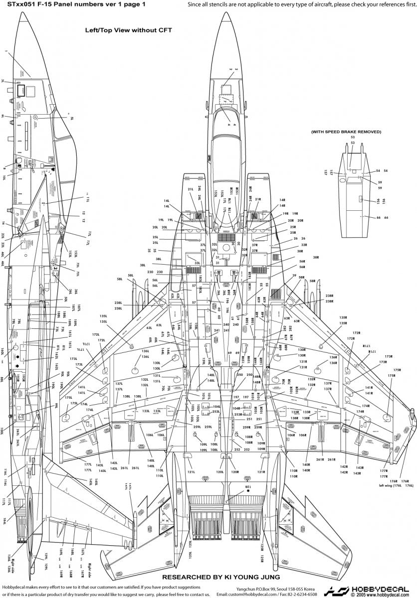HobbyDecal ST48051V1 F-15 Panel numbers ver 1 1/48 – zdjęcie 2