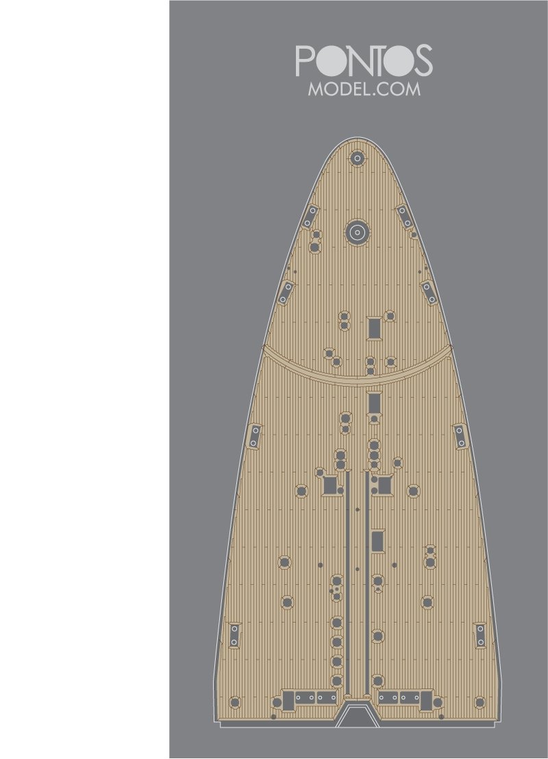 Pontos 35023WD1 RN Roma Wooden Deck set 1/350 – zdjęcie 4