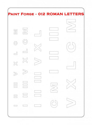 Paint Forge PFST012L STENCIL - ROMAN LETTERS – zdjęcie 2
