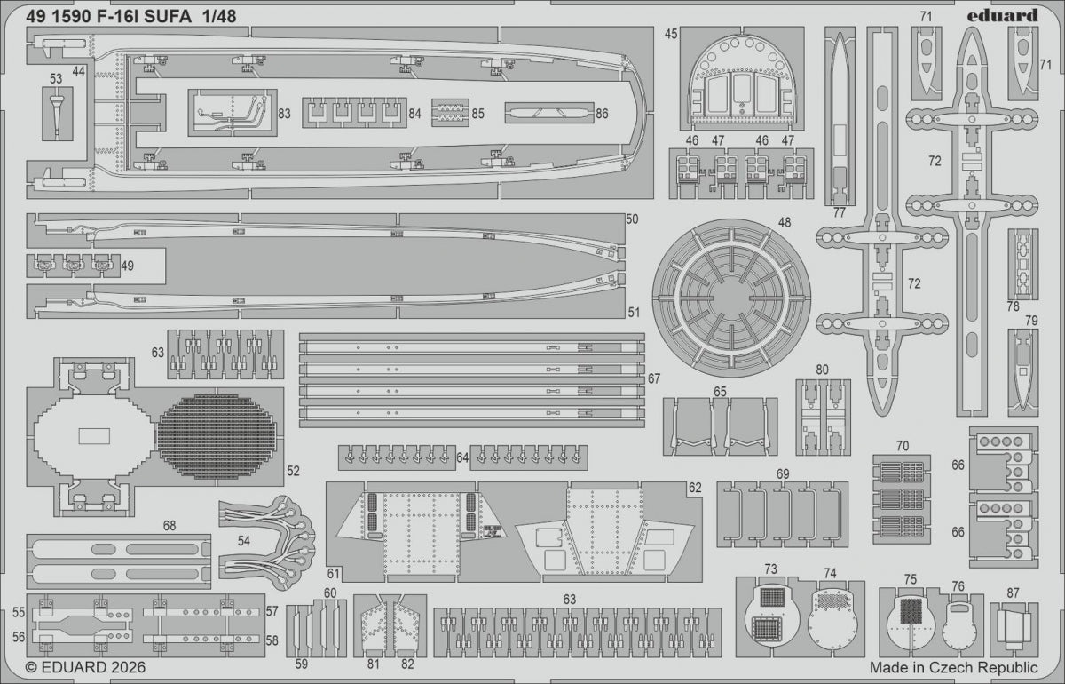 Eduard 491590 Lockheed Martin F-16I Sufa - Space Set Kinetic Gold Edition Kits 1/48