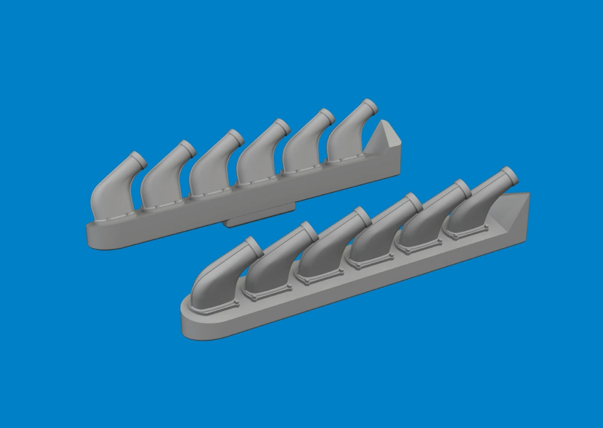 Eduard 672411 P-51 exhaust stacks PRINT TAMIYA 1/72 – zdjęcie 2