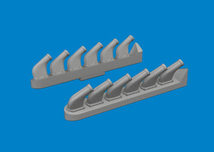 Eduard 672411 P-51 exhaust stacks PRINT TAMIYA 1/72 – zdjęcie 2