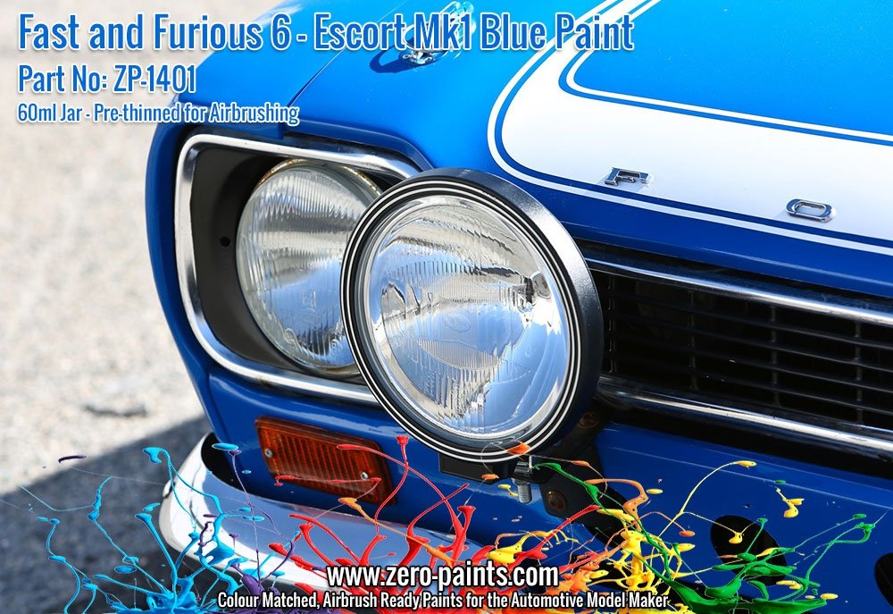 Zero Paints ZP-1401 - Fast and Furious 6 Ford Escort Mk 1 Blue 60ml – zdjęcie 2