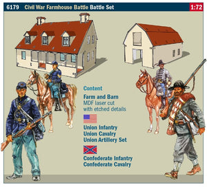 Italeri 6179 FARMHOUSE BATTLE - AMERICAN CIVIL WAR 1864 - BATTLESET 1/72 – zdjęcie 3