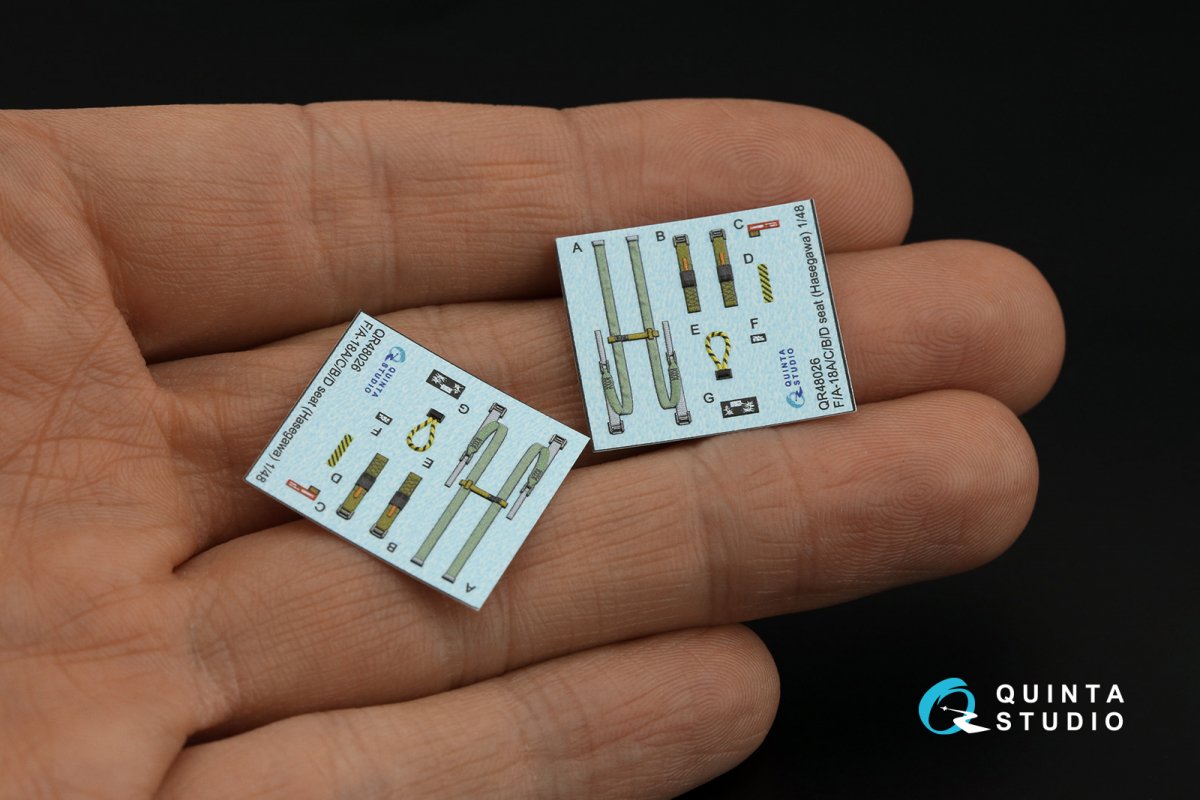 Quinta Studio QD48345 F/A-18B 3D-Printed &amp;amp; coloured Interior on decal paper (Hasegawa) 1/48 – zdjęcie 6