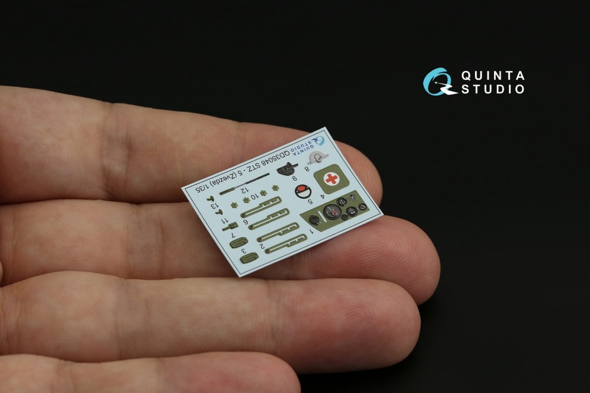 Quinta Studio QD35048 STZ-5 3D-Printed &amp;amp; coloured Interior on decal paper (Zvezda) 1/35 – zdjęcie 9