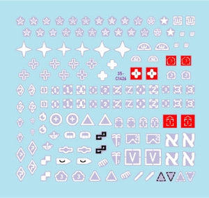 Star Decals 35-C1426 IDF Generic Markings 2. Israeli brigade/unit insignia markings for tanks and AFVs 1/35 – zdjęcie 2