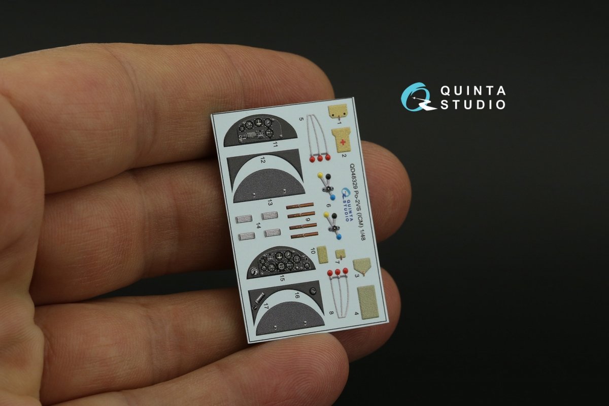 Quinta Studio QD48329 Po-2VS 3D-Printed &amp;amp; coloured Interior on decal paper (ICM) 1/48 – zdjęcie 3
