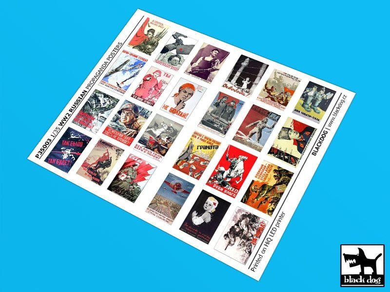 Black Dog P35003 WW II Russian Propaganda posters (24 posters) 1/35