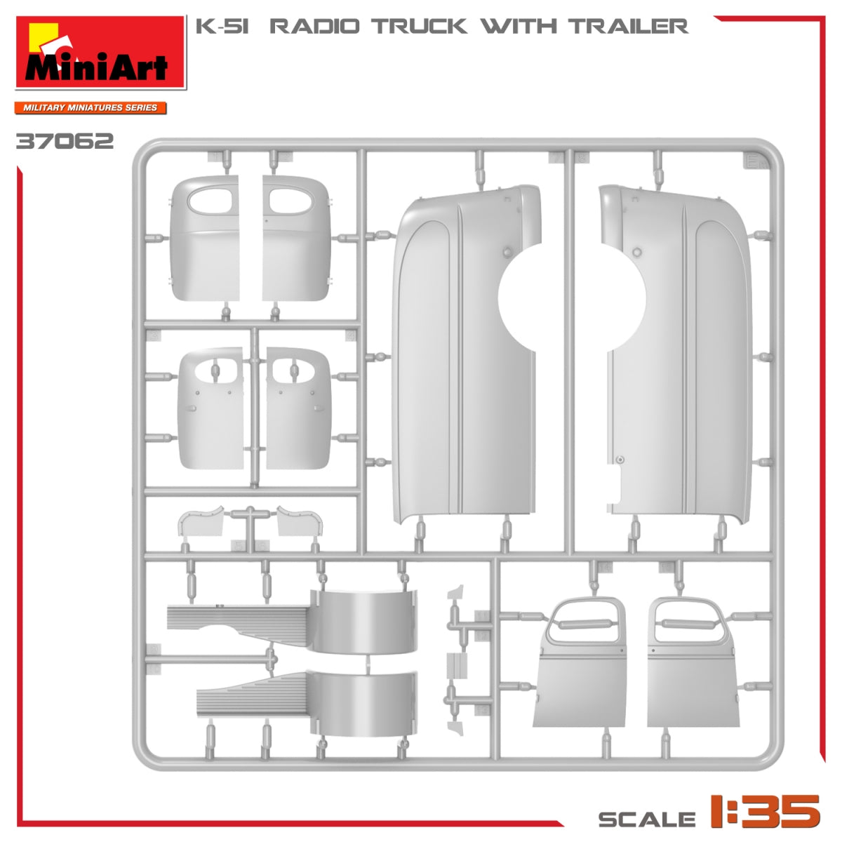 Miniart 37062 K-51 RADIO TRUCK WITH TRAILER 1/35 – image 14