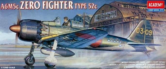 Academy 12493 A6M5c Mitsubishi Zero 1/72 (2176)