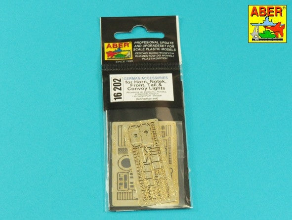 Aber 16202 German Accessories for Horn, Notek, Front, Tail Convoy Lights 1/16