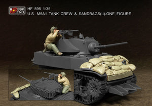 Hobby Fan HF595 U.S. M5A1 TANK CREW &amp;amp; SANDBAGS(II)- ONE FIGURE