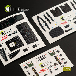 KELIK K35011 MH-60S KNIGHT HAWK INTERIOR 3D DECALS FOR KITTY HAWK KIT 1/35 – zdjęcie 2