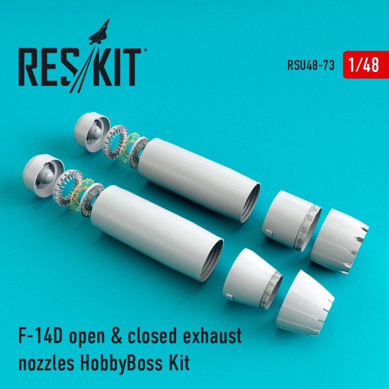 RESKIT RSU48-0073 F-14D Tomcat open &amp;amp; closed exhaust nozzles for HobbyBoss kit 1/48