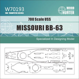 Wood Hunter W70193 USS MISSOURI BB-63 wooden deck for Trumpeter 05705 1/700 – zdjęcie 2