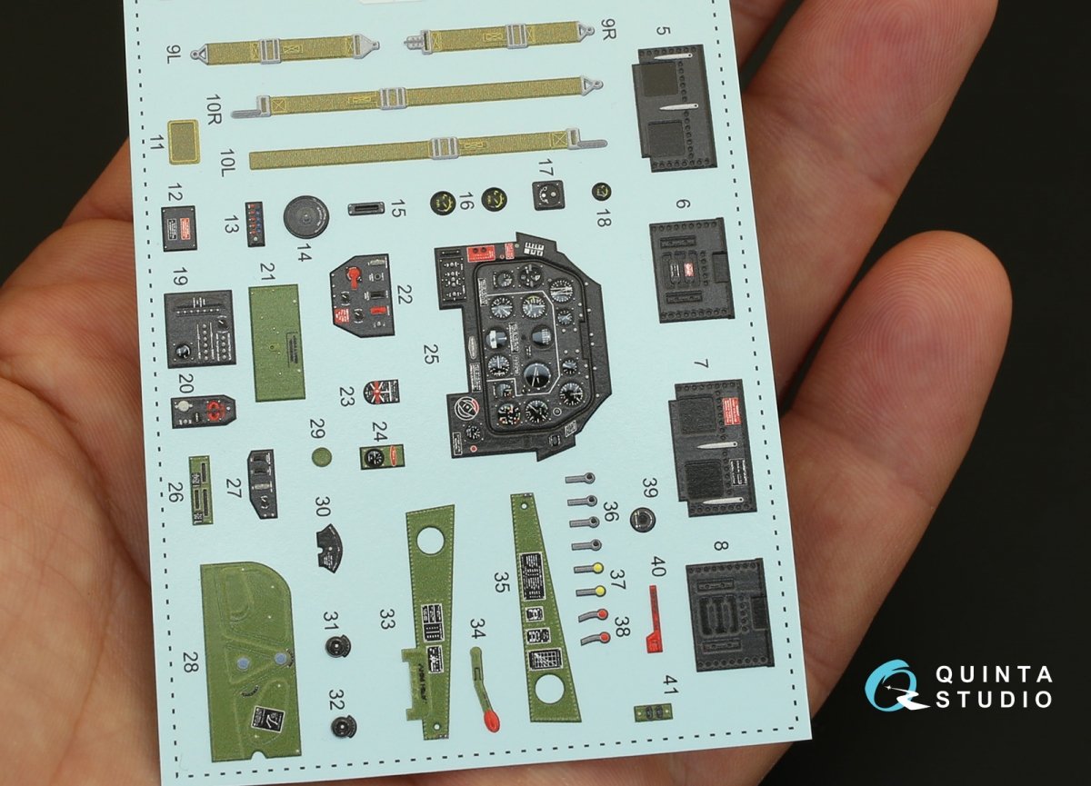Quinta Studio QD32005 P-51D (Early) 3D-Printed &amp;amp; coloured Interior on decal paper (for Tamiya kit) 1/32 – zdjęcie 2