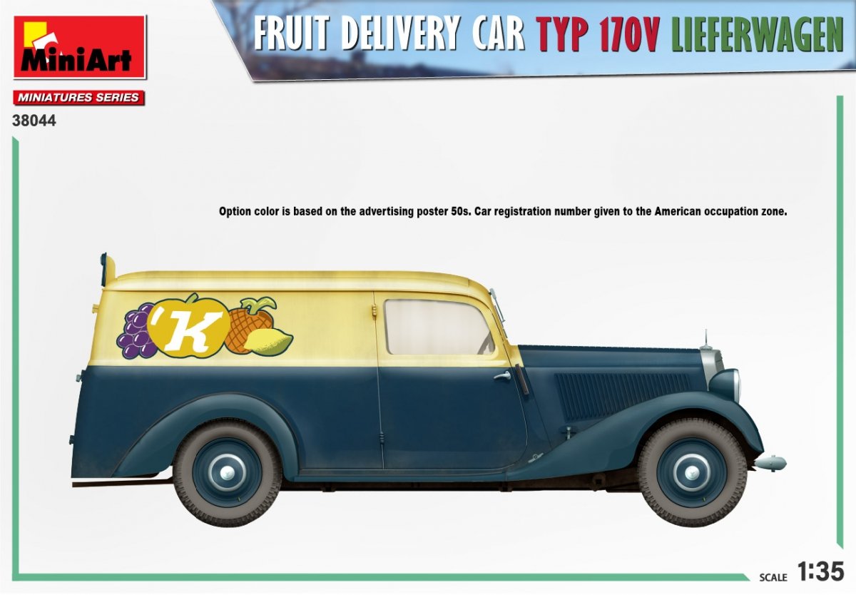 MiniArt 38044 FRUIT DELIVERY VAN TYP 170V LIEFERWAGEN 1/35 – image 5