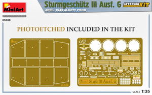 Mini Art 35338 Sturmgeschutz III Ausf. G APRIL 1943 ALKETT PROD. INTERIOR KIT 1/35 – image 5
