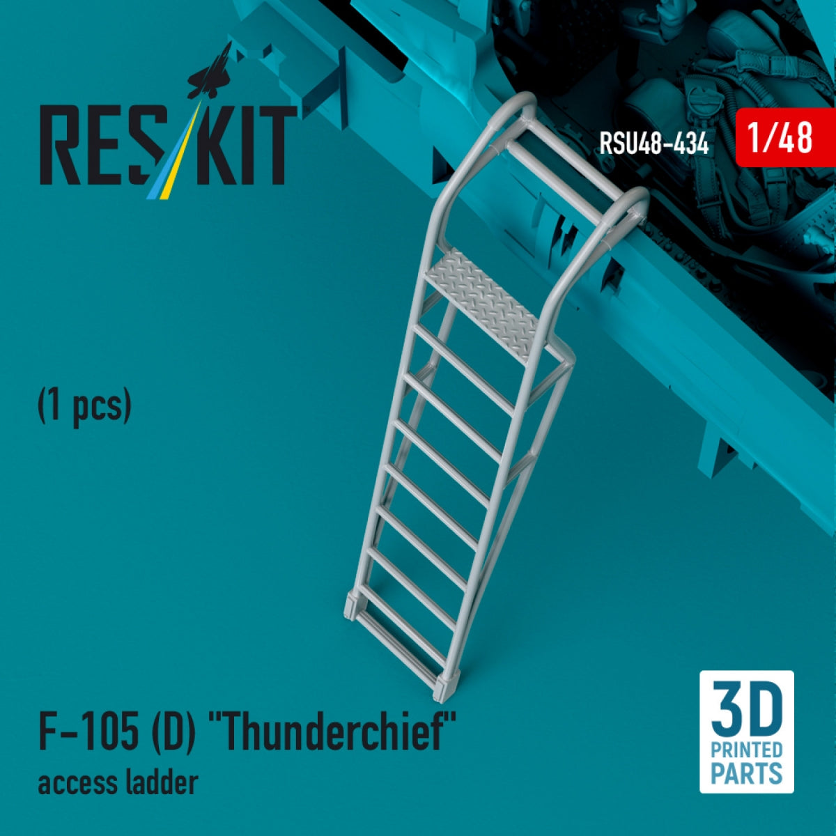 Échelle d'accès RESKIT RSU48-0434 F-105D « Thunderchief » (1 pièce) (Imprimée en 3D) 1/48