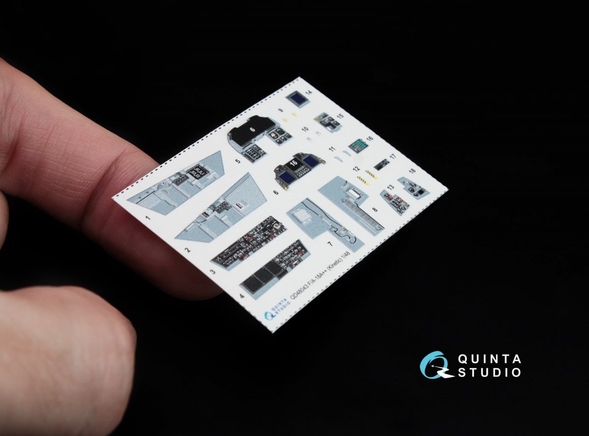 Quinta Studio QD48043 F/A-18 A++ 3D-Printed &amp;amp; coloured Interior on decal paper (for Kinetic) 1/48 – zdjęcie 3