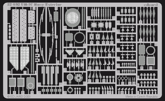 Eduard 32092 UH-1C exterior 1/35 ACADEMY, MRC
